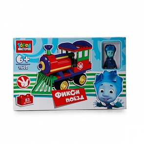 Конструктор – Паровозик Нолика из серии Фиксики, 83 детали (Город Мастеров, KK-1502-Rsim)